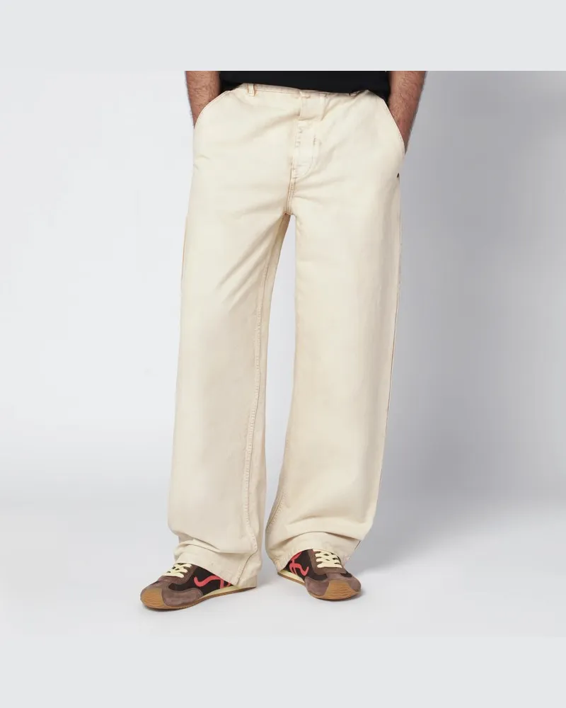 Loewe Beige Hose aus Baumwolle im Vintage-Look Beige