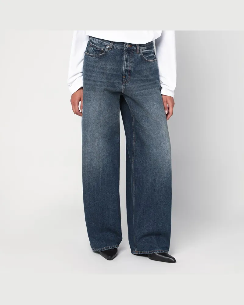 Haikure Dunkelblaue Jeans mit Wascheffekt Blau