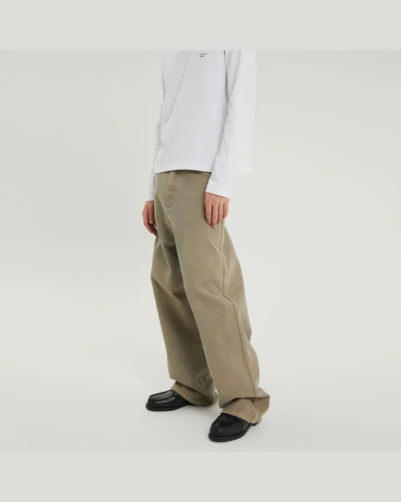 1989 STUDIO Hellbraune Chicago-Denim-Hosen Beige
