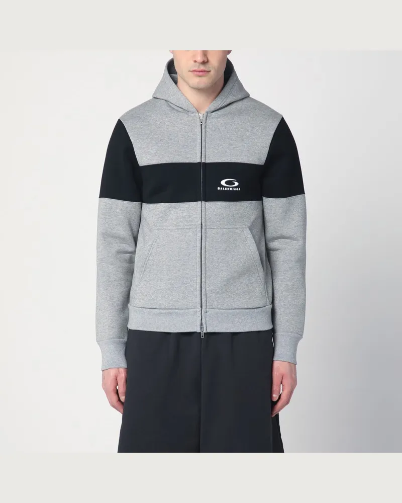 Balenciaga Kapuzenjacke Loop Sports Icon grau/schwarz Grau
