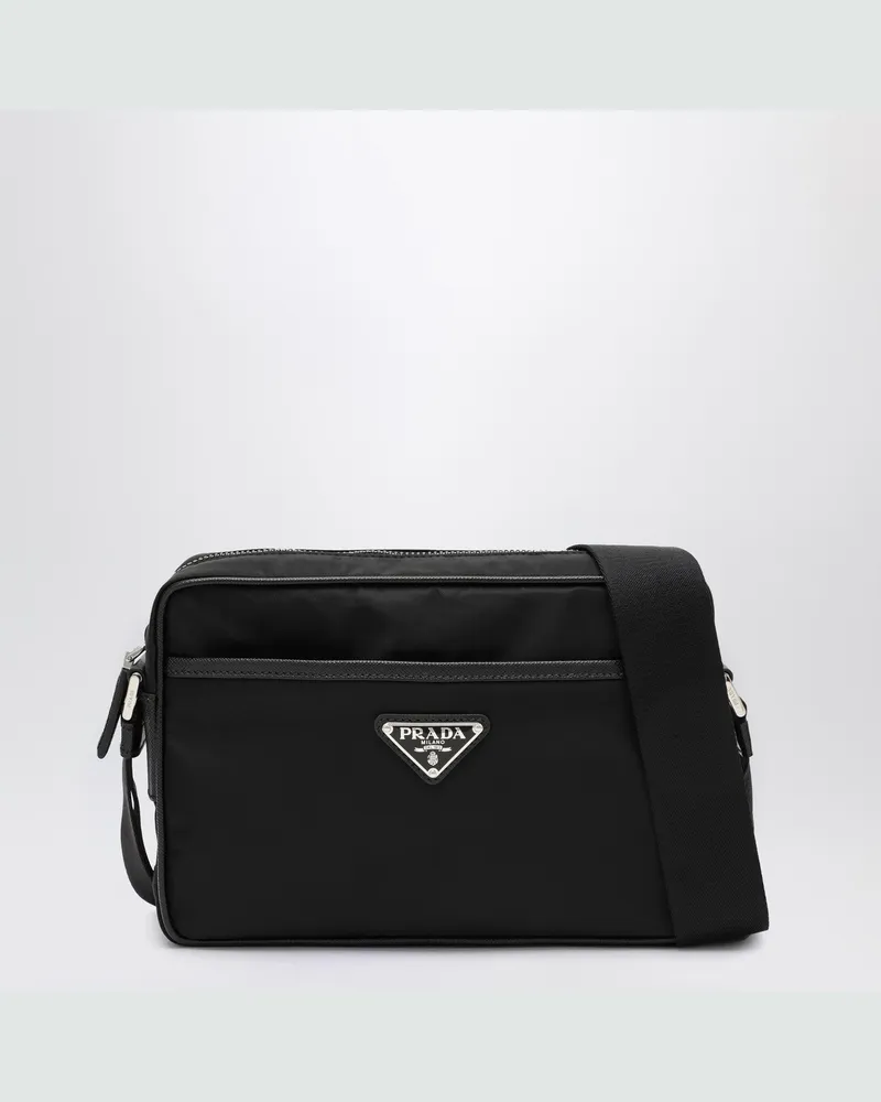 Prada Schwarze Umhängetasche aus Re-Nylon Black
