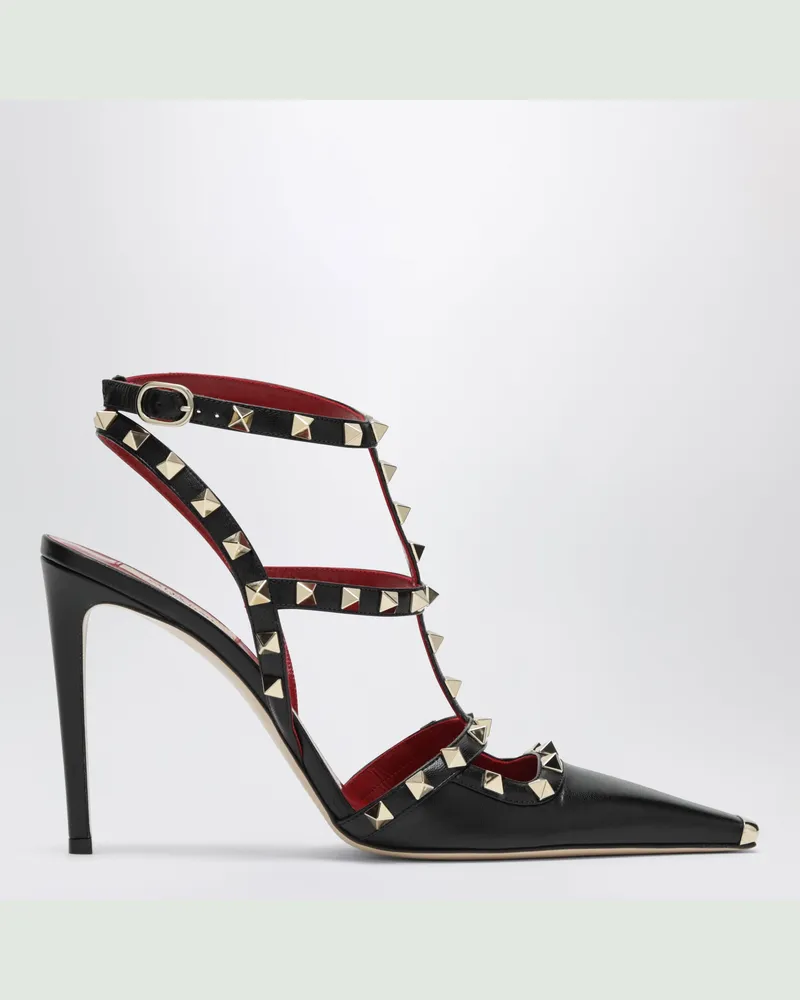 Valentino Garavani Rockstud Slingback-Pumps schwarz aus Leder Black