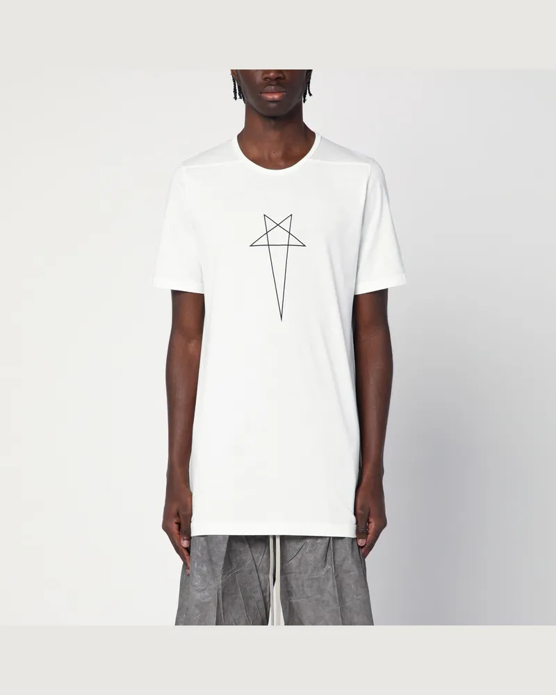 DRKSHDW by Rick Owens Weißes T-Shirt Jumbo mit Logo White