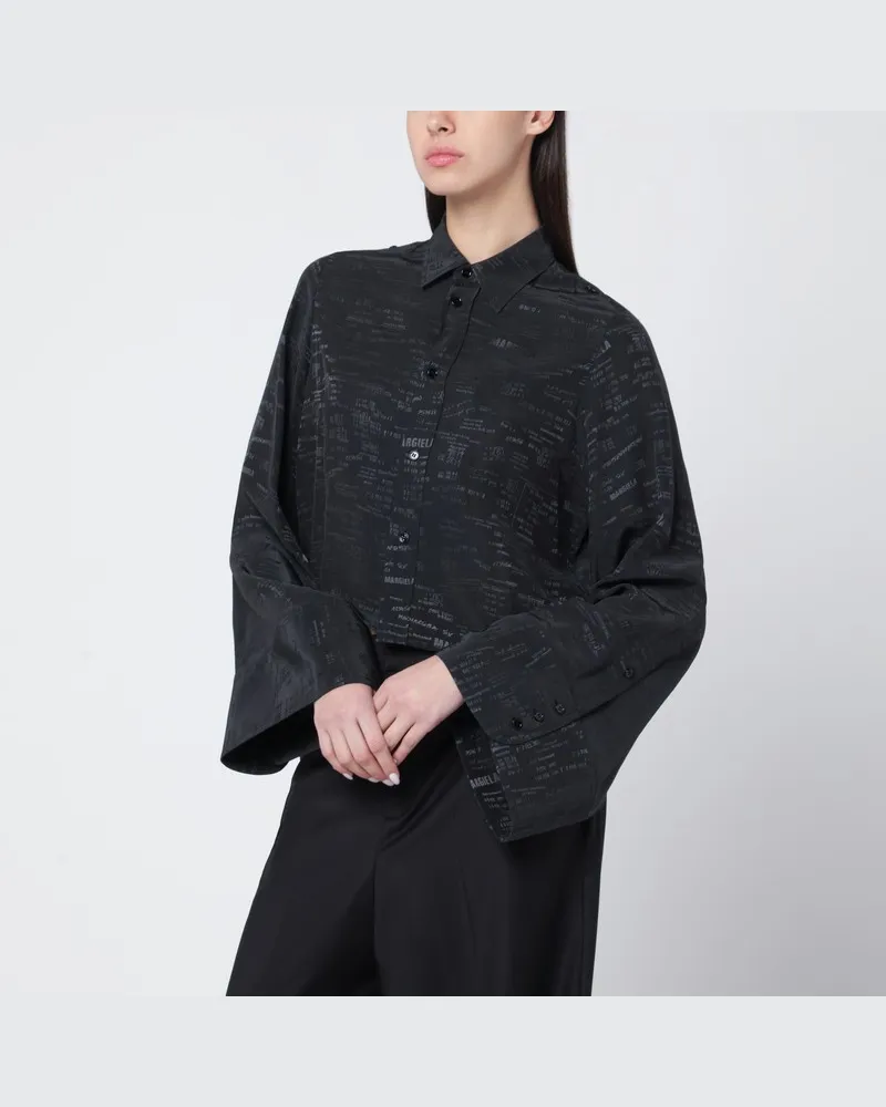 Maison Margiela Hemd mit Allover-Logografik Grau