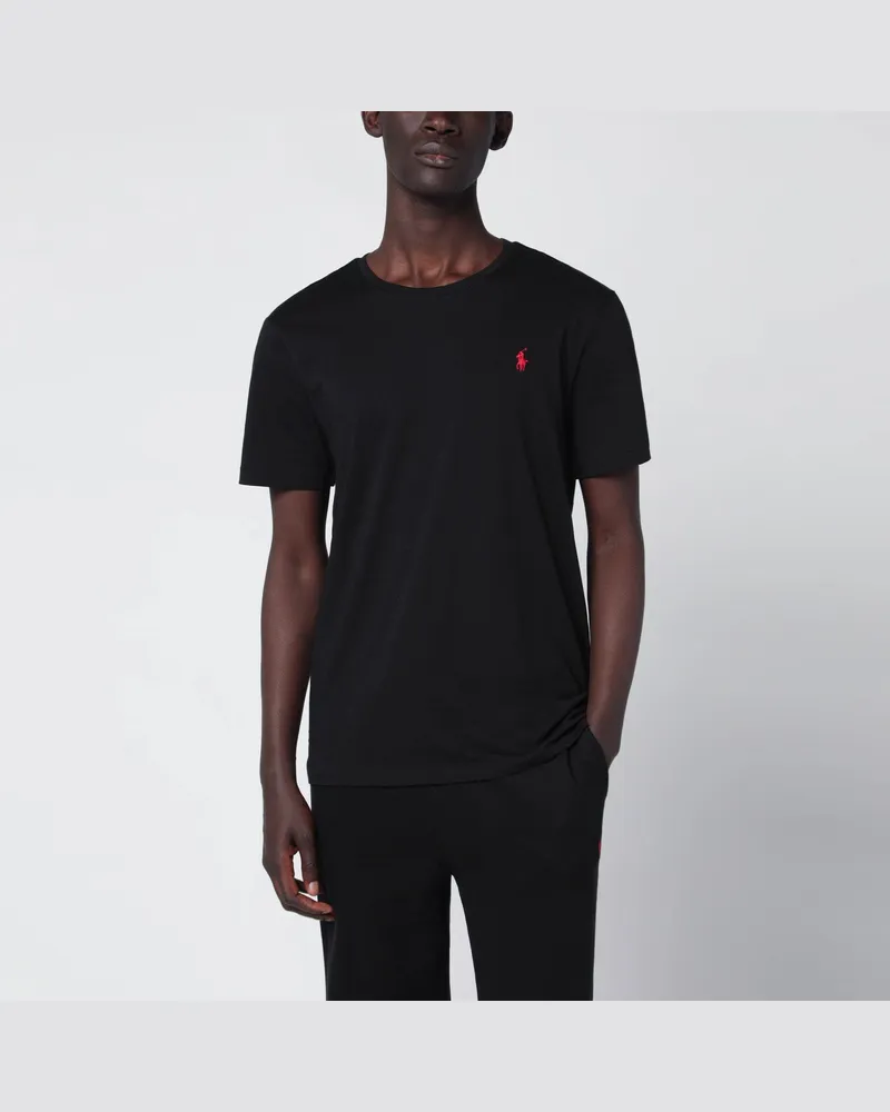 Ralph Lauren T-Shirt schwarz aus Baumwolle Custom Slim-Fit Black