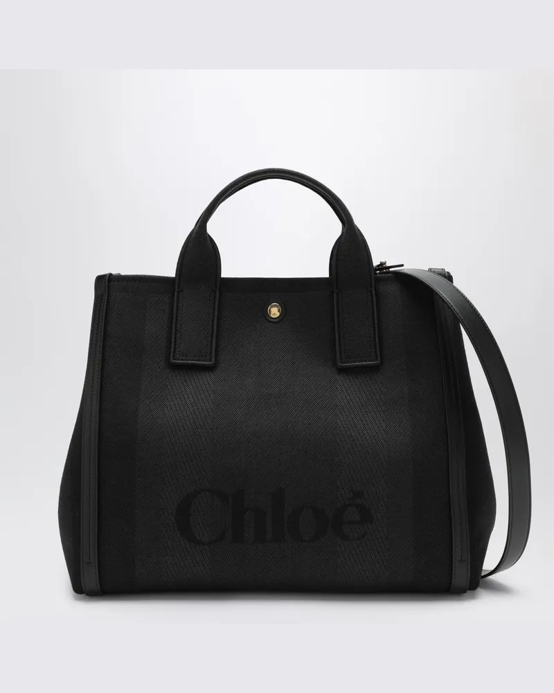 Chloé Tragetasche aus schwarzem Canvas Schwarz