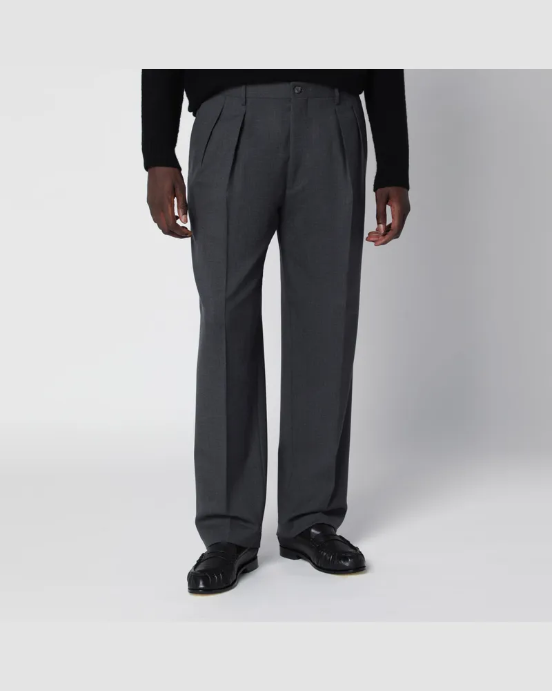 Biagio Santaniello Grey Mirò trousers in wool Grey