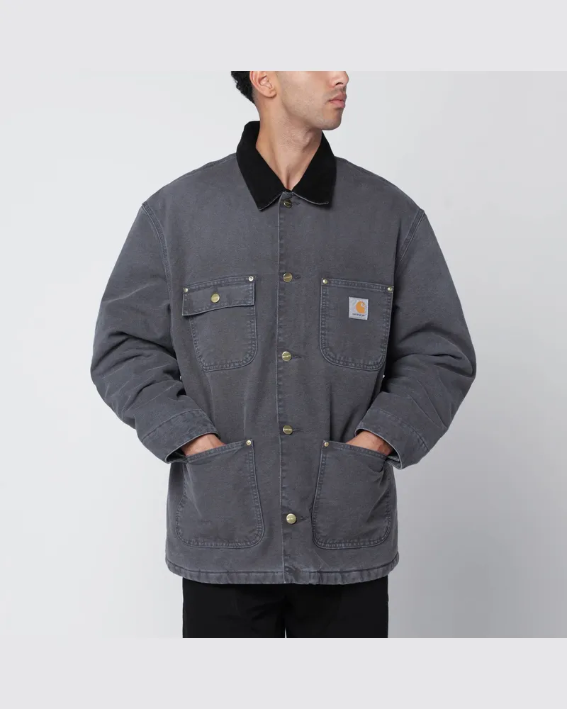 Carhartt WIP OG Chore Coat Hamilton Graphite/Black Beige