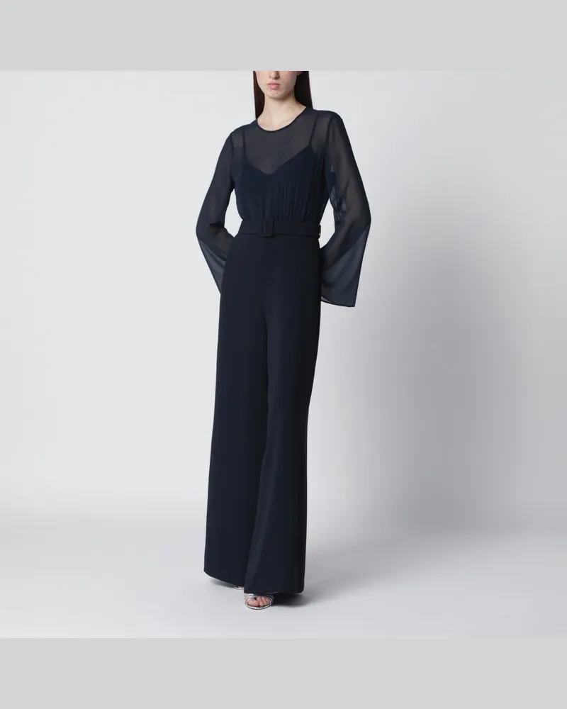 P.A.R.O.S.H. Blauer Jumpsuit mit Gürtel Blue