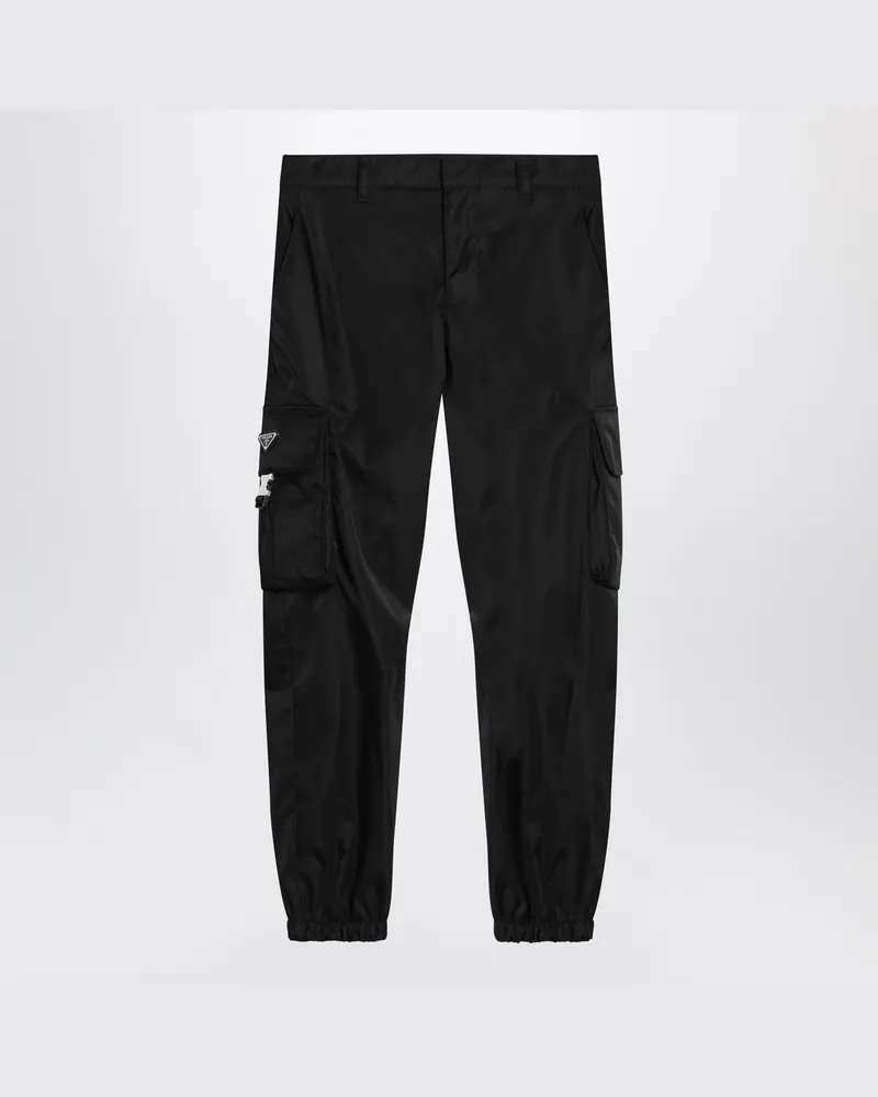 Prada Schwarze Hose aus Re-Nylon Schwarz