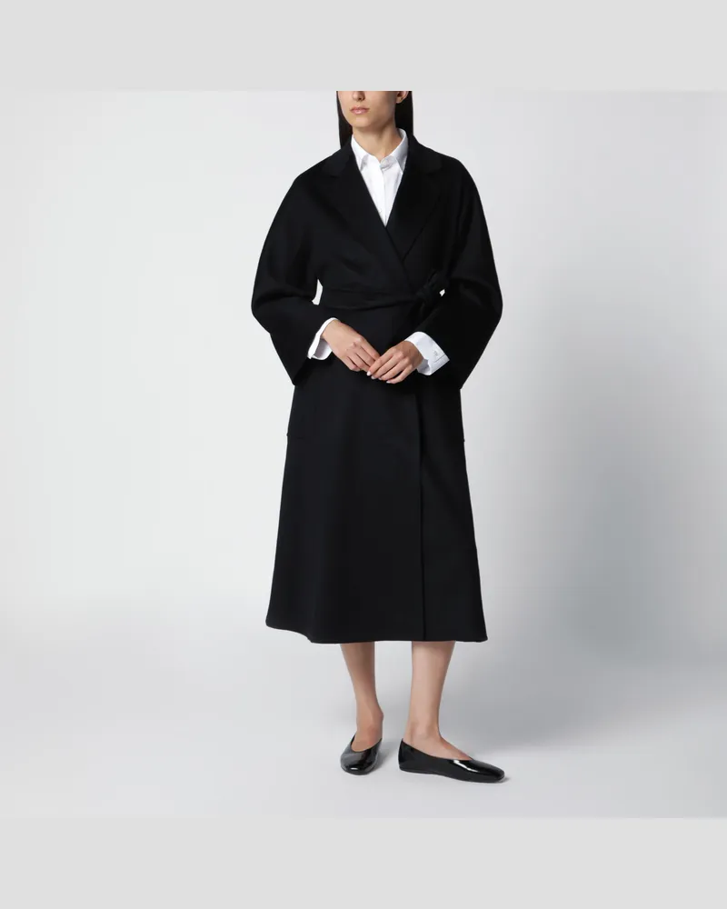 Max Mara Schwarzer Ludmilla Icon Coat aus Kaschmir Black