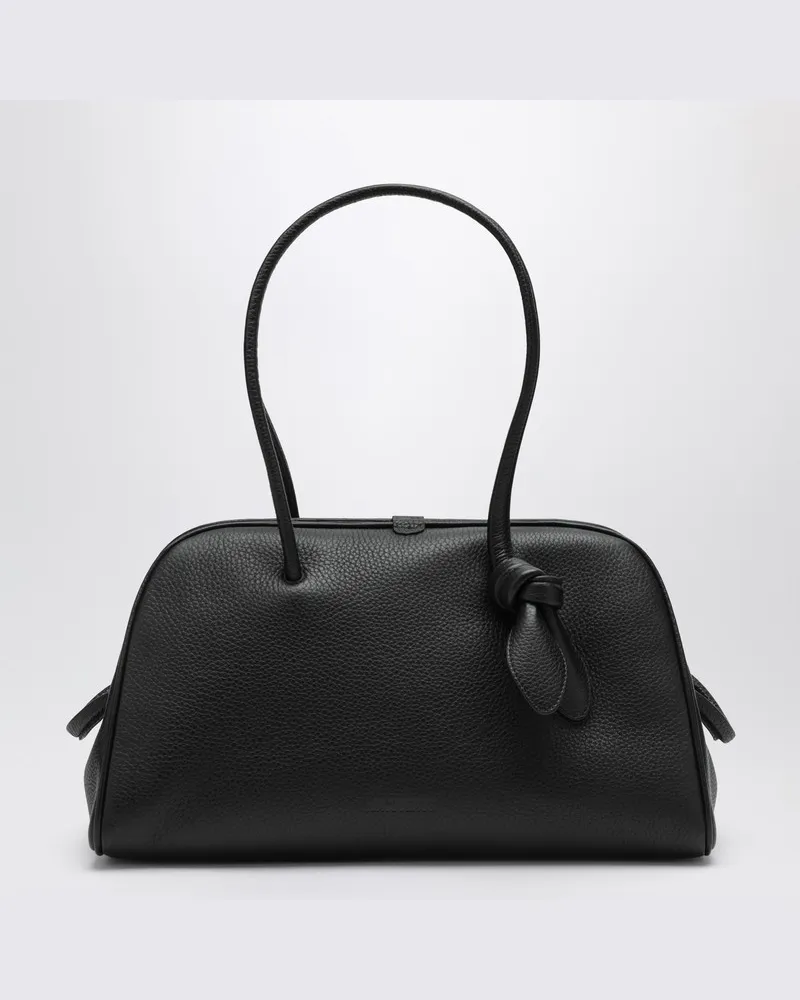 Jacquemus Schwarze Leder Turismo Tasche Schwarz