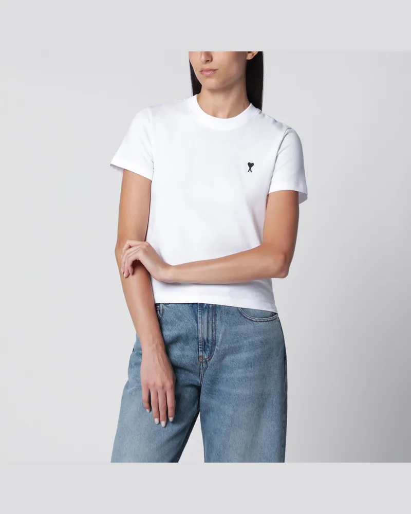 AMI Paris Weißes Ami De Coeur T-Shirt White