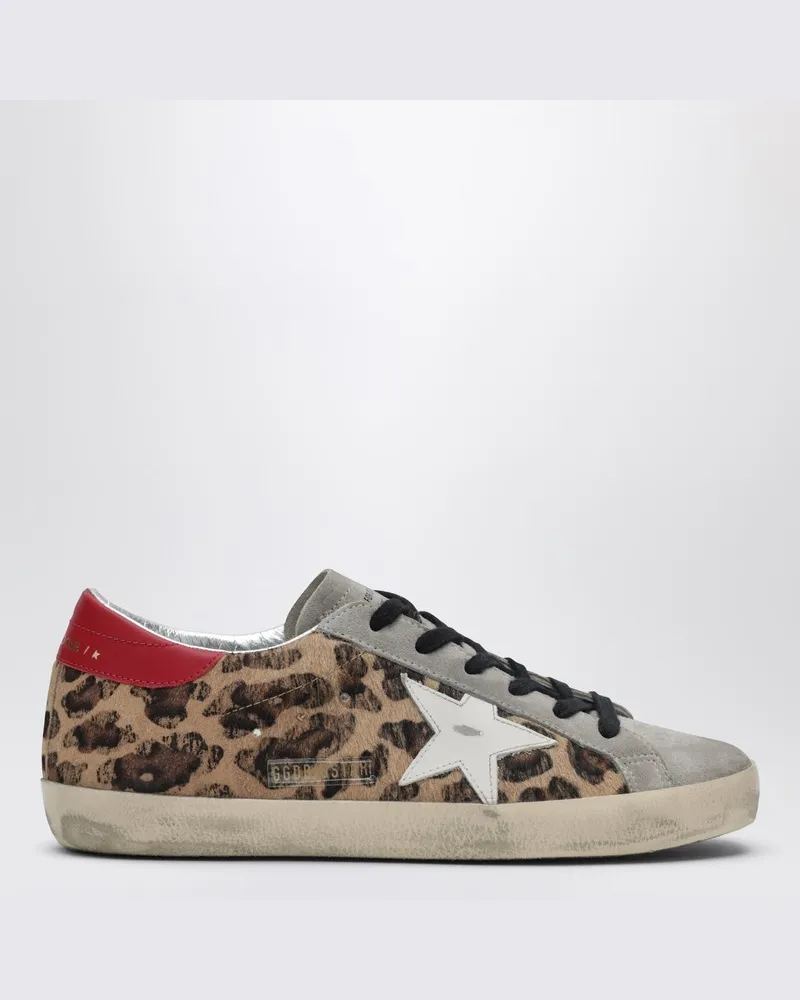 Golden Goose Super-star Sneaker aus Leoparden-Ponyfell Mehrfarbig