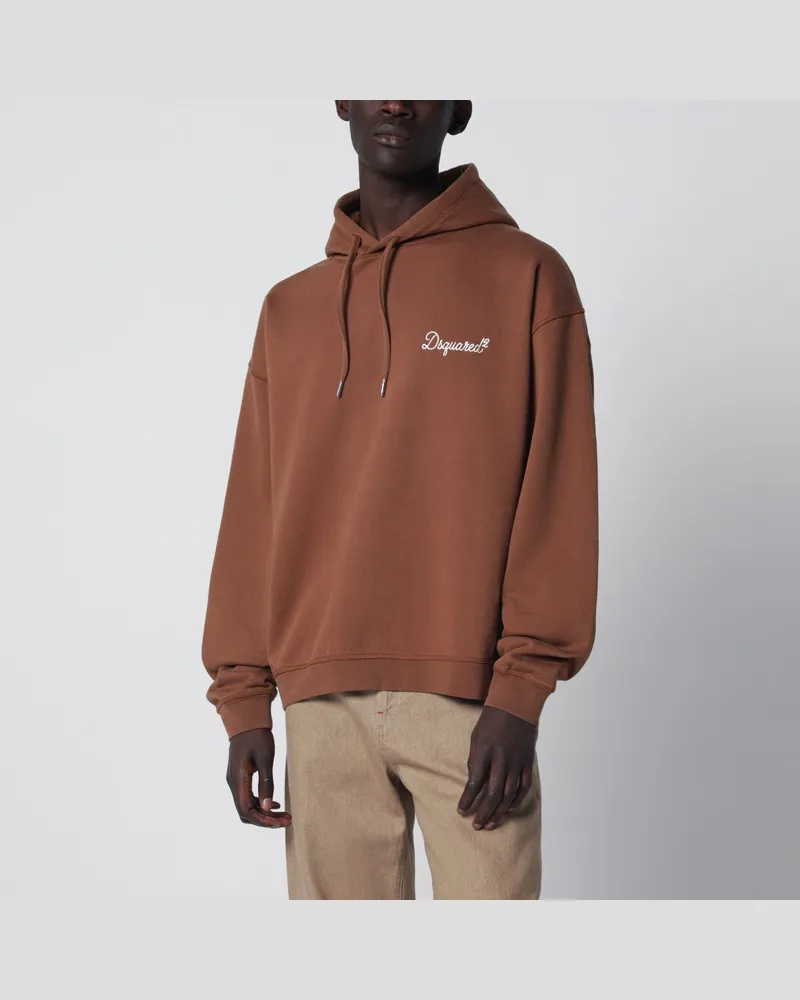 Dsquared2 Braunes Relaxed-Fit Sweatshirt mit Logo Brown
