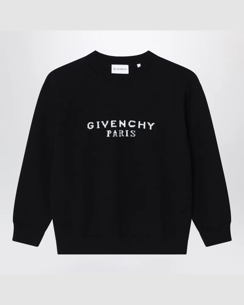 Givenchy Schwarzer Pullover aus Baumwoll-Kaschmir-Mischung Black