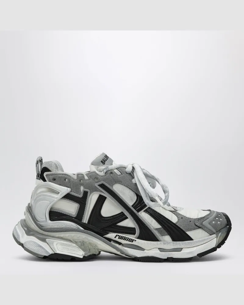Balenciaga Runner Sneakers aus Nylon in Grau/Weiß/Schwarz Grey
