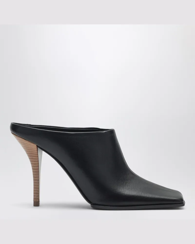 Alaïa Schwarze Square-Mules aus Leder Black