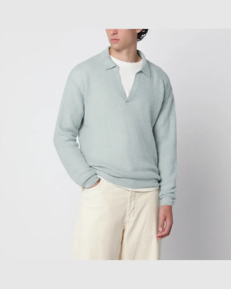AURALEE Mintgrüner Pullover aus Alpakamischung Green