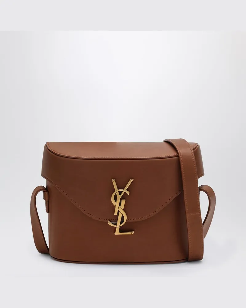 Saint Laurent Kleine ziegelfarbene Umhängetasche Monogram Braun