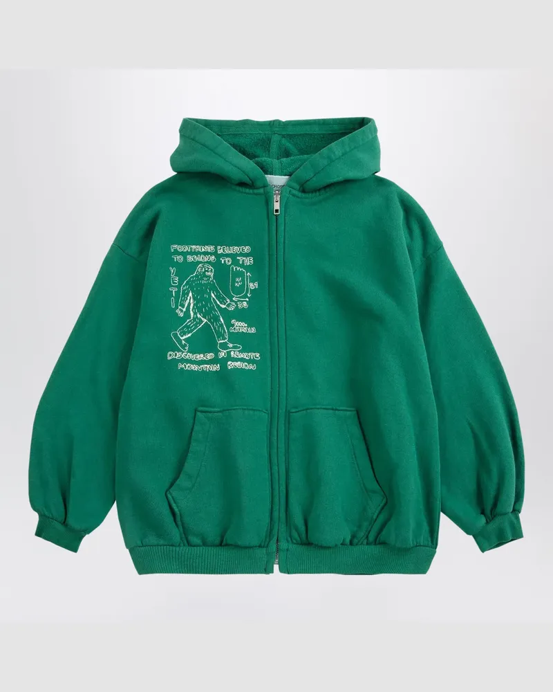 BOBO CHOSES Mr. Footish dunkelgrünes Baumwoll-Sweatshirt Green