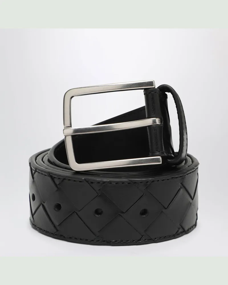 Bottega Veneta Schwarzer Gürtel in Intrecciato Black