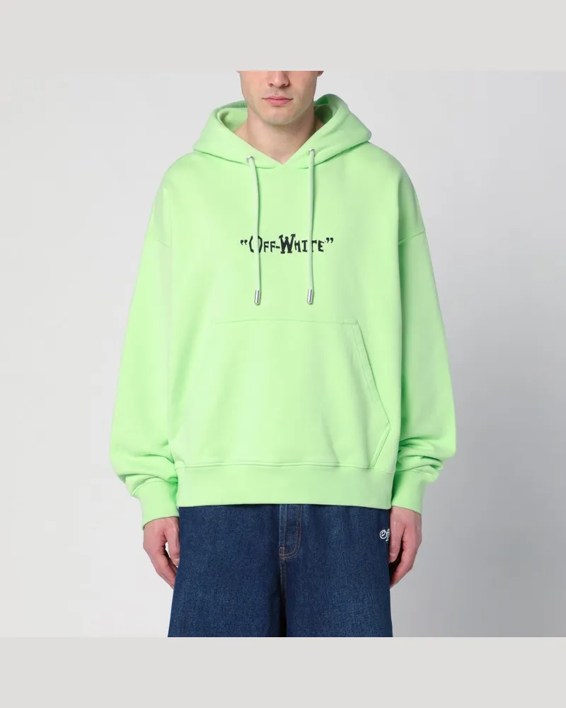 OFF-WHITE Mintgrüner Hoodie mit Logo Grün