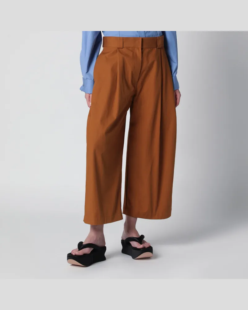 Balenciaga Kamelbraune Baumwollhose Brown