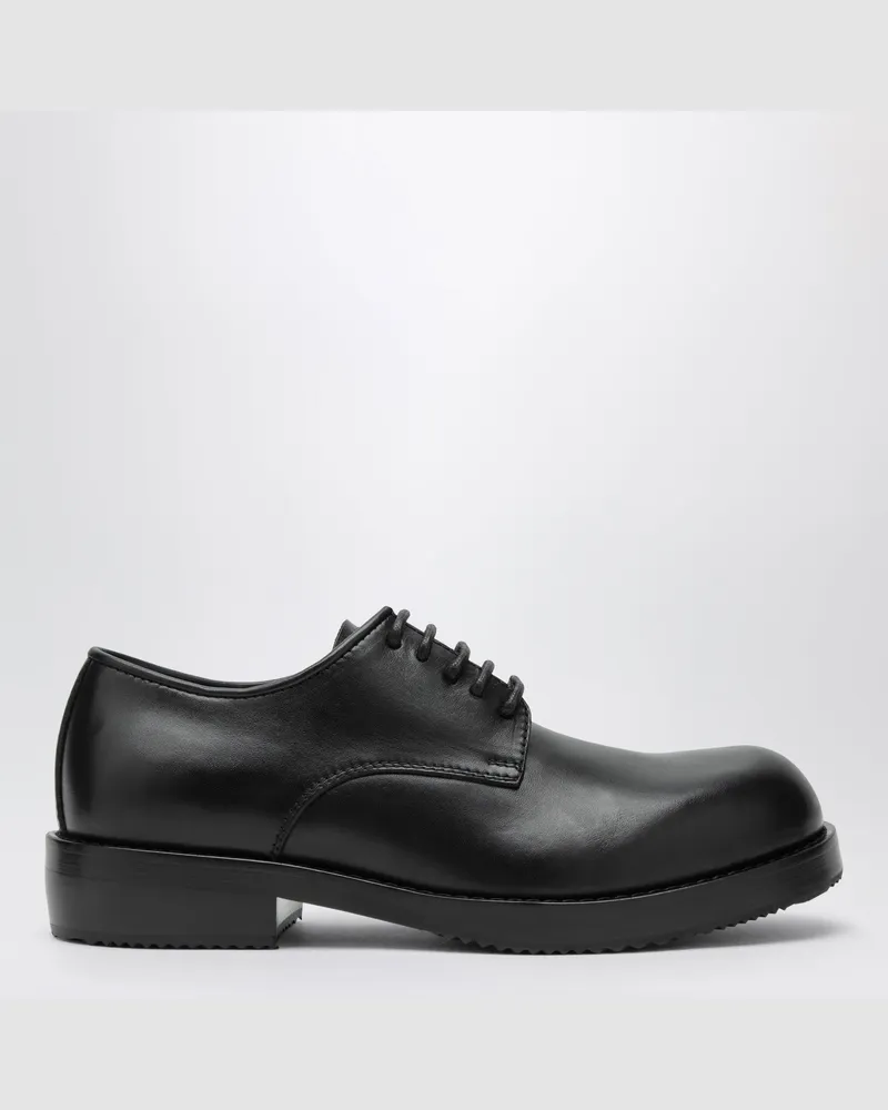 Dries van Noten Klassische schwarze Derby-Schuhe aus Leder Black