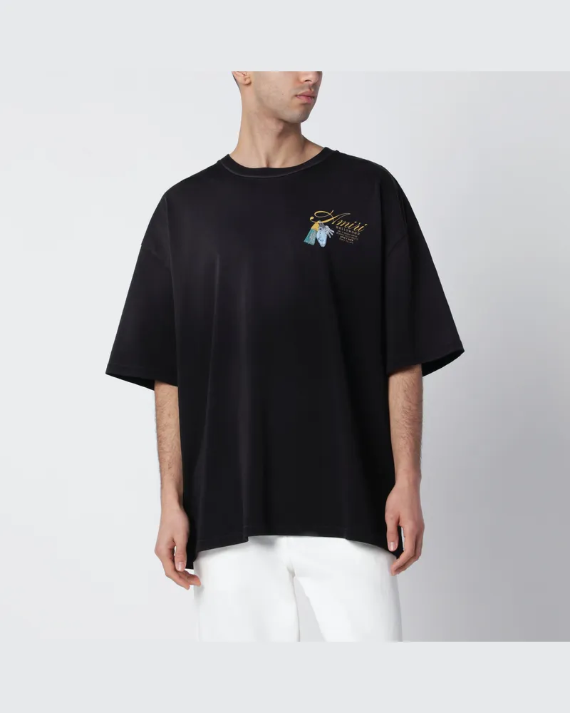 Amiri Chateau Keys schwarzes Baumwoll-T-Shirt Black