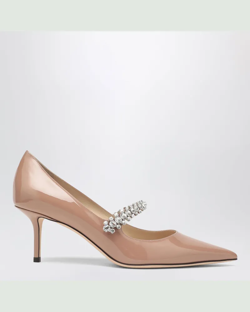 Jimmy Choo Pumps Bing mit Kristallriemen aus Lackleder in Rosa Pink