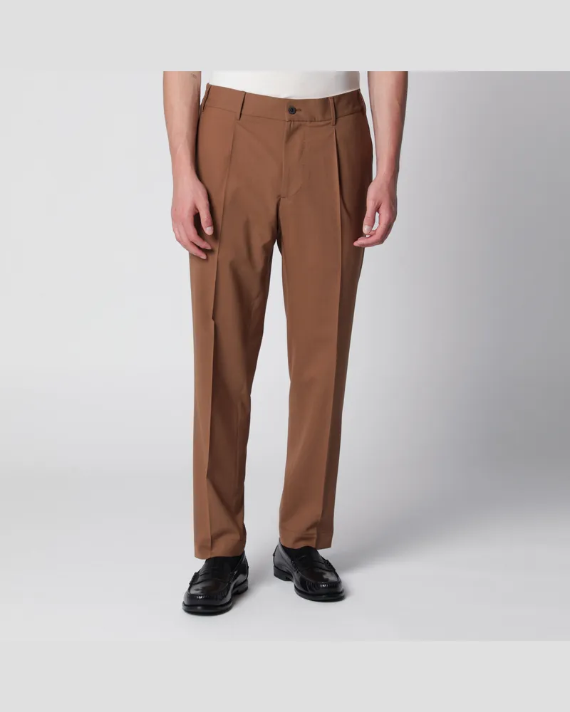 Biagio Santaniello Hose in Siena-Erdfarbe aus Wollmischung Orange