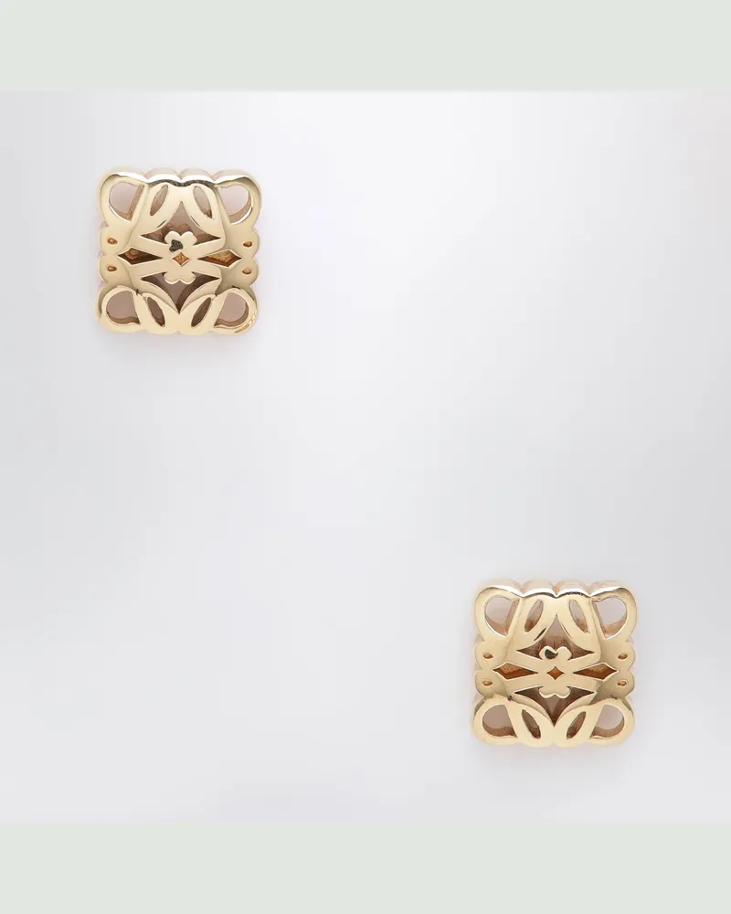 Loewe Goldfarbene Anagram Bombé Ohrstecker Metal