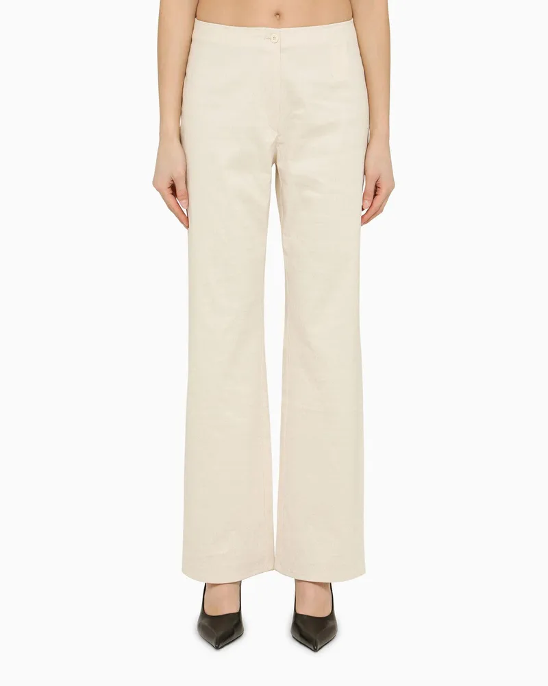 Our Legacy Weiße Baumwollhose mit normaler Passform White