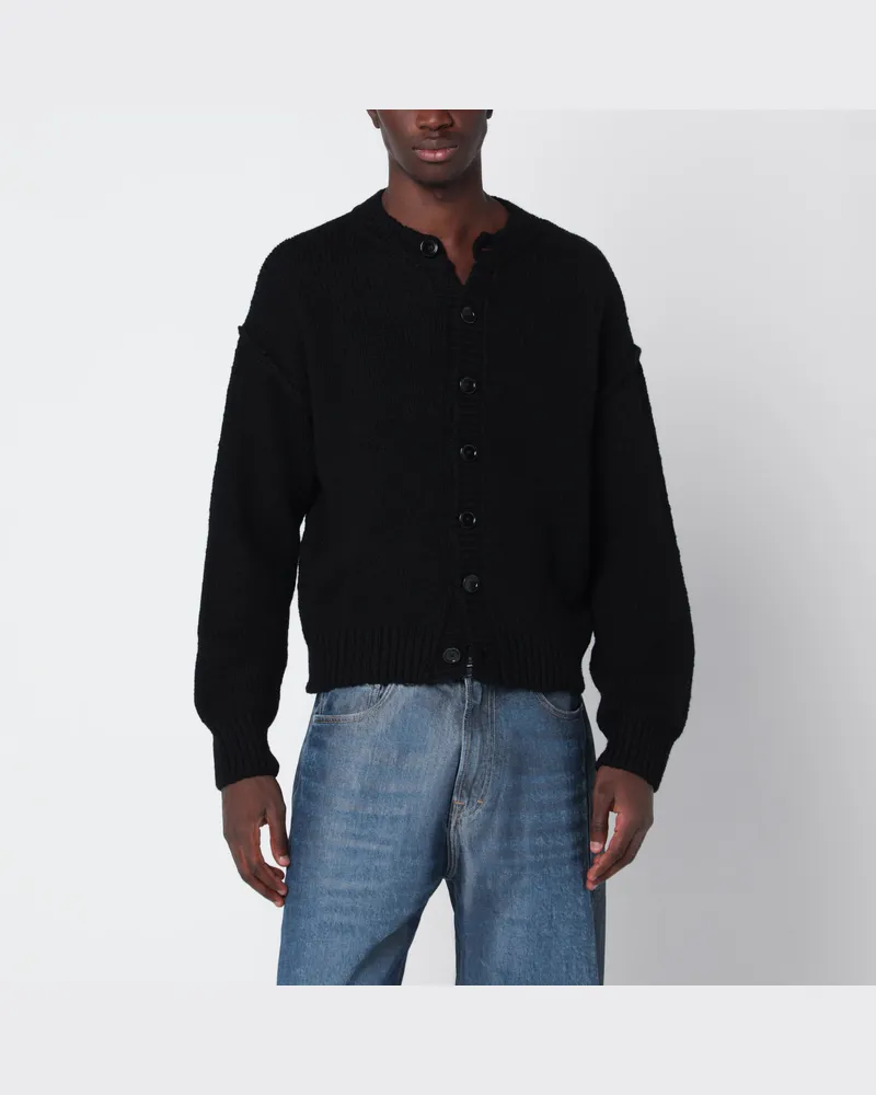 Our Legacy Schwarzer Cardigan aus Wolle Black