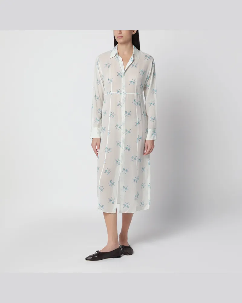 AURALEE Kleid aus elfenbeinweißer Seide (Georgette White