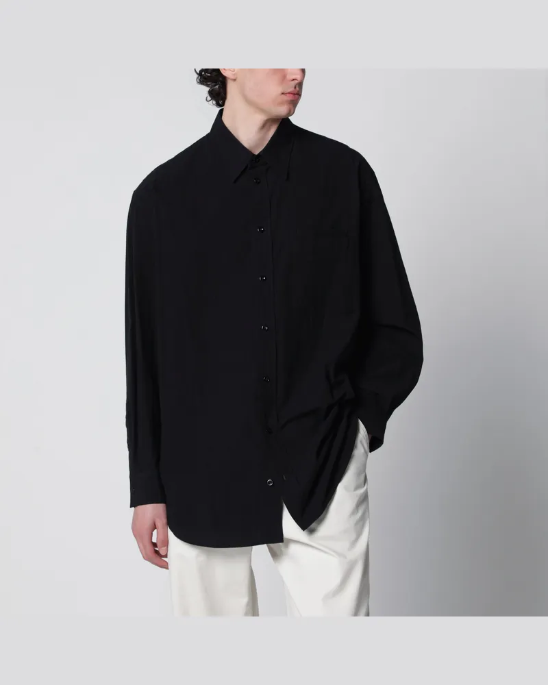 Christophe Lemaire Hemd mit Brusttaschen aus Baumwolle in Schwarz Black