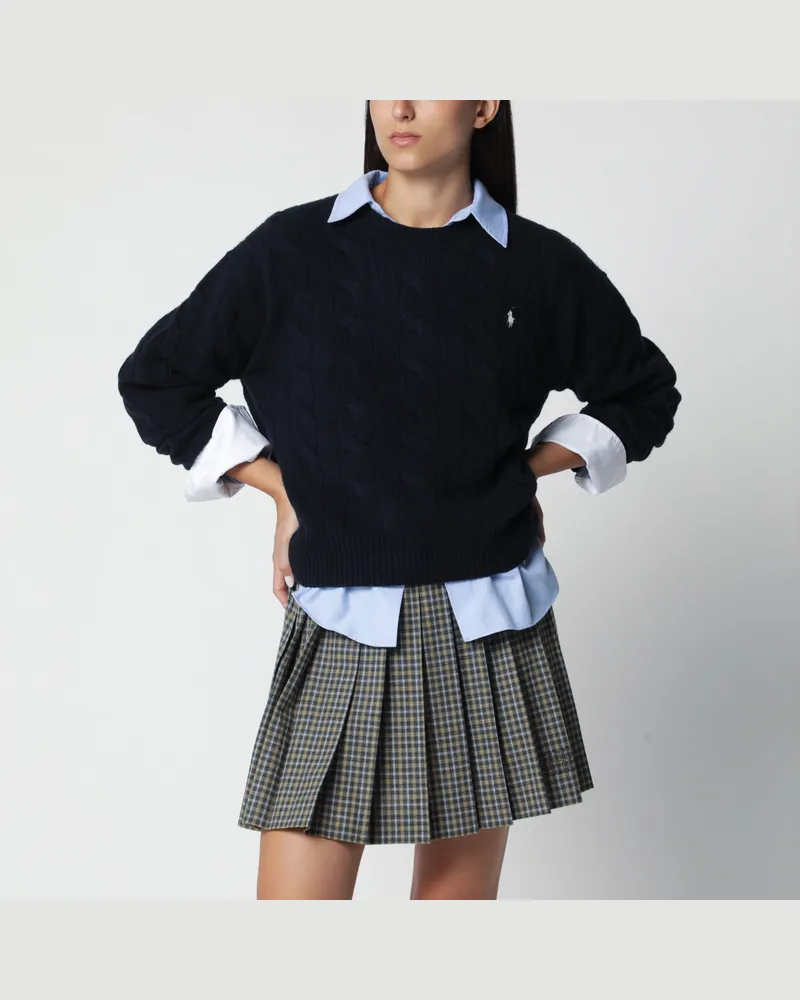 Ralph Lauren Rundhalspullover aus Wolle und Kaschmir in Hunter Navy Blue