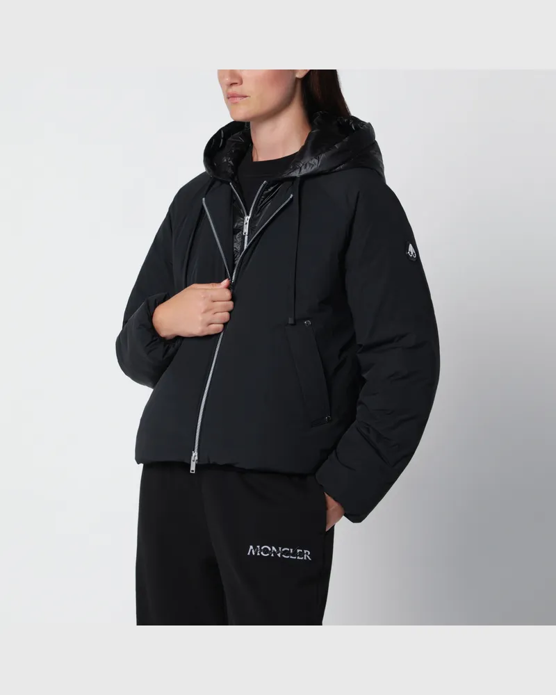 Moose Knuckles Daunenjacke mit Kapuze schwarz Black