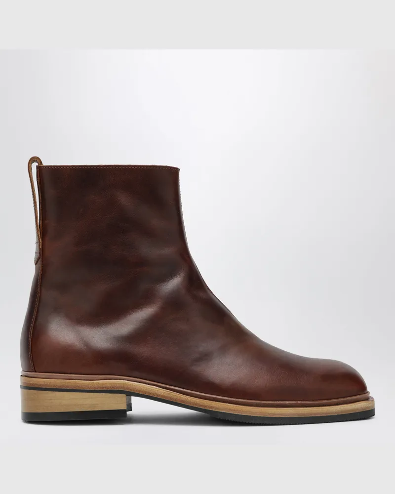 Our Legacy Daimono Stiefel aus whiskyfarbenem Kalbsleder Brown