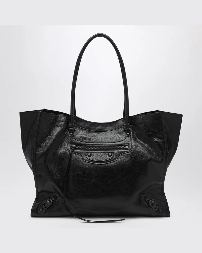 Balenciaga Mittlere Le City Tote Bag in Schwarz Schwarz