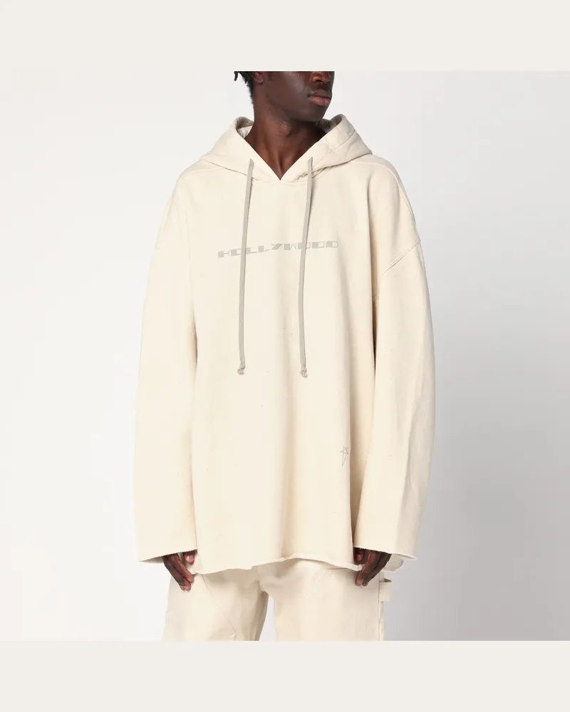 DRKSHDW by Rick Owens Oversize-Sweatshirt Hollywood elfenbein in Baumwolle Beige