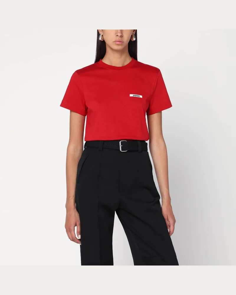 Jacquemus Gros Grain T-Shirt in Rot Rot