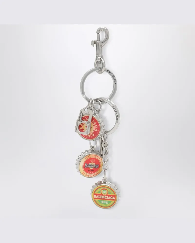 Balenciaga Schlüsselanhänger-Charm mit logogeprägten Flaschendeckeln Mehrfarbig