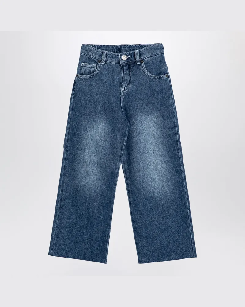 DOUUOD Blaue Jeans aus ausgewaschenem Denim 