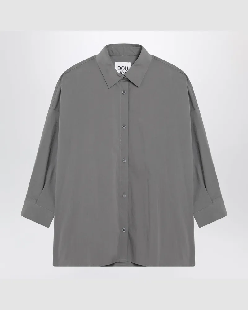 DOUUOD Graues Hemd aus Baumwollmischung Grey