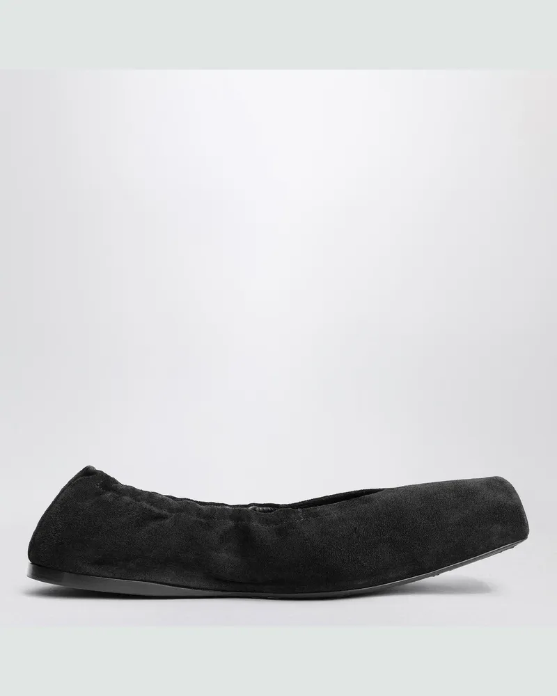 Alaïa Bimaterial-Ballerina mit eckiger Spitze in Braun Black