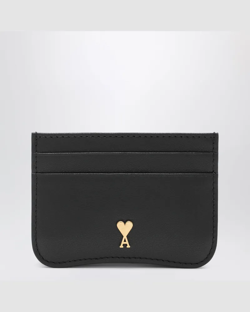AMI Paris Ami de Coeur cardholder black in leather Black