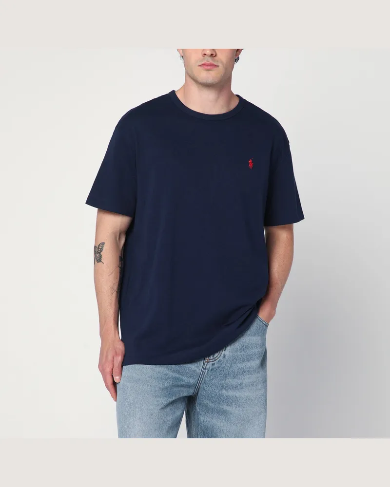 Ralph Lauren Marineblaues Classic-Fit-Jersey aus Baumwolle 