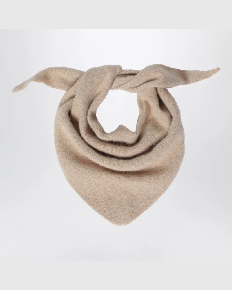 Le Bonnet Bandana aus Wolle und Caregora in Sand Beige